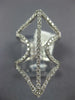 ESTATE LARGE .71CT DIAMOND 18KT WHITE GOLD 3D DOUBLE ANCHOR FUN RING