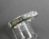 ESTATE ROUND & PRINCESS CUT DIAMOND 14KT WHITE GOLD ETERNITY RING BAND #17174