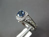 1.83CT DIAMOND & AAA SAPPHIRE 14K WHITE GOLD 3D CUSHION FILIGREE ENGAGEMENT RING