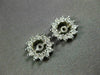 ESTATE .60CT ROUND DIAMOND 14KT WHITE GOLD 3D CLASSIC JACKET EARRINGS #21135