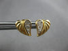 ESTATE .07CT DIAMOND 14KT WHITE & YELLOW GOLD CLASSIC HEART STUD EARRINGS #28064