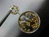 LARGE 12.15CT WHITE & FANCY YELLOW DIAMOND 18KT GOLD 3D GLOBE HANGING EARRINGS