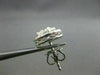 ESTATE 2.14CT DIAMOND 14KT WHITE GOLD 3D HALO FILIGREE CLUSTER EARRINGS #22148