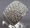 EXTRA LARGE 3.48CT DIAMOND 14KT WHITE GOLD PAVE SEMI ETERNITY ANNIVERSARY RING