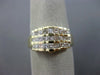 ESTATE WIDE .90CT PRINCESS CUT DIAMOND 14KT YELLOW GOLD PYRAMID ANNIVERSARY RING