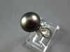 LARGE .65CT DIAMOND & AAA TAHITIAN PEARL PLATINUM ROUND & PEAR SHAPE LOVE RING