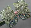 ESTATE WIDE .48CT DIAMOND 18KT WHITE GOLD MULTI LEAF UMBRELLA CLIP ON EARRINGS