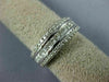 ESTATE WIDE 1.42CT DIAMOND 18KT WHITE GOLD 3D ROUND & PRINCESS ANNIVERSARY RING