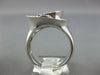 ESTATE LARGE .74CT DIAMOND 14KT WHITE GOLD 3D CLASSIC MULTI CIRCULAR FUN RING