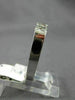 ESTATE .50 ROUND & EMERALD CUT DIAMOND 14KT WHITE GOLD 3D ANNIVERSARY RING #3701