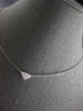 ESTATE .11CT DIAMOND 14KT WHITE GOLD 3D PAVE TRIANGULAR BY THE YARD FUN NECKLACE