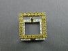 ESTATE .84CT WHITE & FANCY YELLOW DIAMOND 18K 2 TONE GOLD 3D SQUARE FUN EARRINGS
