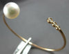 .09CT DIAMOND & AAA SOUTH SEA PEARL 14KT ROSE GOLD 3D FLEXIBLE BANGLE BRACELET