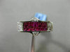 ESTATE 1.82CT DIAMOND & AAA RUBY 18KT WHITE GOLD 3D MULTI SHAPE PYRAMID RING