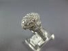 ESTATE LARGE 2.06CT DIAMOND 18K WHITE GOLD CLUSTER OVAL FILIGREE ENGAGEMENT RING