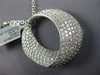 4.25CT DIAMOND 18K WHITE GOLD 3D MULTI ROW INSIDE OUT LOVE KNOT CIRCULAR PENDANT