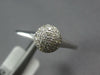 ESTATE .26CT DIAMOND 14KT WHITE GOLD 3D CLASSIC CIRCULAR ROUND DOME SHAPE RING