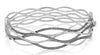 LARGE .92CT DIAMOND 18KT WHITE GOLD 3D MULTI WAVE SEMI ETERNITY BANGLE BRACELET