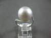 LARGE .32CT DIAMOND & AAA SOUTH SEA PEARL 18KT WHITE GOLD CRISS CROSS LOVE RING