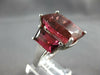LARGE 18.95CT DIAMOND & AAA PINK TOURMALINE 18K WHITE GOLD 3 STONE COCKTAIL RING