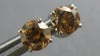 .92CT CHOCOLATE FANCY DIAMOND 14KT WHITE GOLD SOLITAIRE SCREWBACK STUD EARRINGS