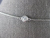 ESTATE LARGE .47CT DIAMOND 14KT WHITE GOLD ROUND BEZEL BY THE YARD LOVE NECKLACE