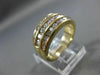 ESTATE WIDE 1.10CT ROUND DIAMOND 14KT YELLOW GOLD 3 ROW WEDDING BAND RING #5958
