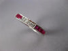 .96CT DIAMOND & AAA RUBY 14K WHITE GOLD ROUND & PRINCESS ANNIVERSARY RING #27357