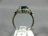 ANTIQUE LARGE 4.25CT DIAMOND & AAA SAPPHIRE 14KT WHITE GOLD HALO ENGAGEMENT RING