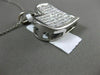 ESTATE EXTRA LARGE 2.60CT DIAMOND 14KT WHITE GOLD 3D HEART LOVE HANGING PENDANT