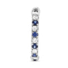 .64CT DIAMOND & AAA SAPPHIRE 14KT WHITE GOLD 3D INSIDE OUT HOOP HANGING EARRINGS