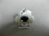 ESTATE WIDE 2.75CT WHITE & OVAL BLACK DIAMOND 14KT WHITE GOLD 3D ENGAGEMENT RING