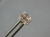 ESTATE .50CT DIAMOND 18K ROSE GOLD ROUND & BAGUETTE CLUSTER SQUARE STUD EARRINGS
