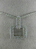 ESTATE .15CT DIAMOND 14KT WHITE GOLD CLASSIC OPEN SQUARE FILIGREE PENDANT #20917