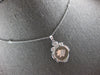 LARGE .23CT DIAMOND 18KT WHITE GOLD CIRCULAR DANCING PIG BY THE YARD FUN PENDANT