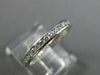 ESTATE .96CT DIAMOND 14KT WHITE GOLD 3D CLASSIC ETERNITY ANNIVERSARY RING #1636