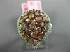 LARGE 2.67CT WHITE & PINK DIAMOND 18K WHITE & ROSE GOLD 3D HALO ANNIVERSARY RING