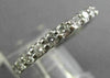 ESTATE 1.25CT ROUND DIAMOND 14KT WHITE GOLD 3D ETERNITY WEDDING ANNIVERSARY RING