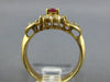 .67CT DIAMOND & AAA RUBY 14KT YELLOW GOLD 3D OVAL & ROUND FLOWER FRIENDSHIP RING