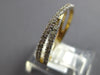 ESTATE .48CT DIAMOND 14KT YELLOW GOLD 3D CLASSIC CRISS CROSS INFINITY LOVE RING