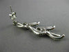 ESTATE LONG 1.08CT DIAMOND 18KT WHITE GOLD 3D MULTI LEAF ETOILE HANGING EARRINGS
