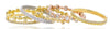 ESTATE WIDE 1.20CT DIAMOND 14KT TRI COLOR GOLD 3D ROUND MULTI STACKABLE FUN RING