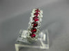 WIDE 1.70CT DIAMOND & AAA RUBY 18KT WHITE GOLD 3D 3 ROW WEDDING ANNIVERSARY RING