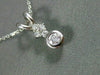 ESTATE .40CT ROUND CUT DIAMOND 18KT WHITE GOLD SOLITAIRE FLOATING PENDANT #6317
