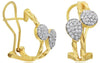 .40CT DIAMOND 14K YELLOW GOLD 3D CIRCULAR TEAR DROP ROPE DESIGN CLIP ON EARRINGS