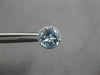 2.25CT DIAMOND & AAA BLUE TOPAZ 14KT WHITE GOLD ROUND CLASSIC HALO STUD EARRINGS