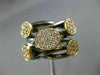 ESTATE LARGE .57CT DIAMOND 18KT BLACK GOLD 3D CLUSTER MULTI ROW CRISS CROSS RING