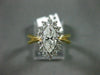 ESTATE 1.18CT MARQUISE DIAMOND 18K WHITE & YELLOW GOLD 3D ENGAGEMENT RING #15282