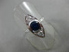 ANTIQUE 1.66CT OLD MINE DIAMOND & AAA SAPPHIRE PLATINUM 3D MARQUISE RING #17069