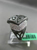 ESTATE LARGE .29CT DIAMOND 18KT WHITE & BLACK GOLD OPEN FILIGREE MATTE FUN RING